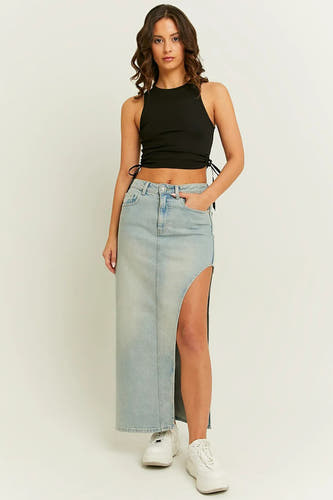 Jupe longue - light blue denim