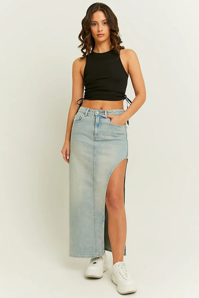 Jupe longue - light blue denim
