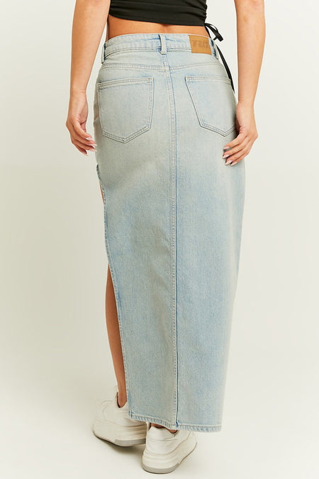 Jupe longue - light blue denim
