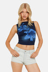 Top (sans manches) Bleu - TALLY WEIJL