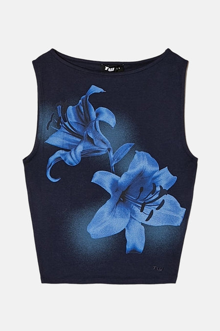 Top (sans manches) Bleu - TALLY WEIJL