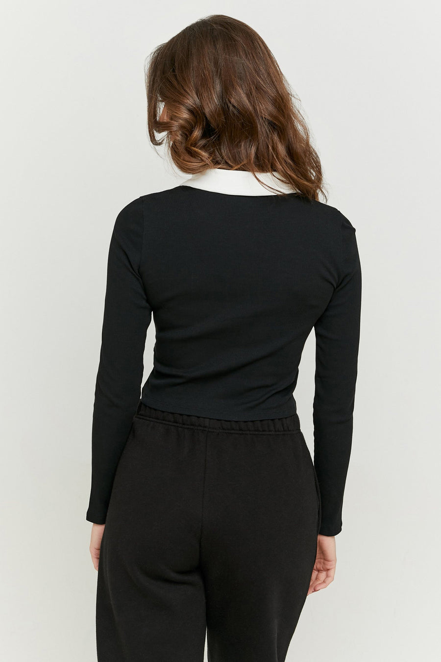 Polo à manches longues - noir - TALLY WEIJL