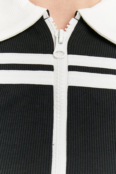 Polo à manches longues - noir