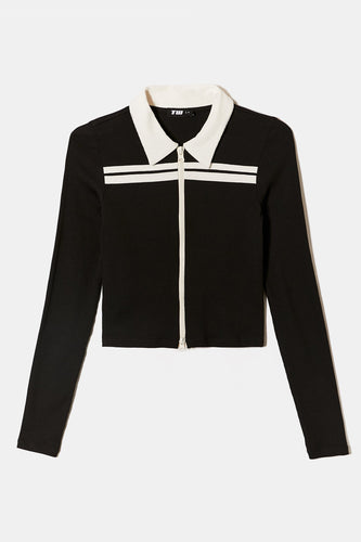 Polo à manches longues - noir - TALLY WEIJL