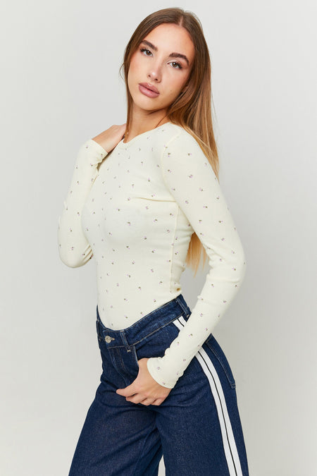 Top uni manche longue Jaune - TALLY WEIJL