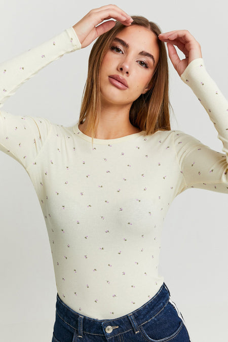 Top uni manche longue Jaune - TALLY WEIJL