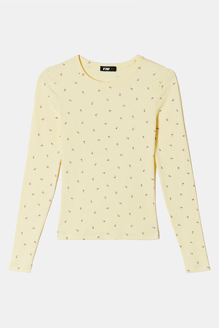 Top uni manche longue Jaune - TALLY WEIJL