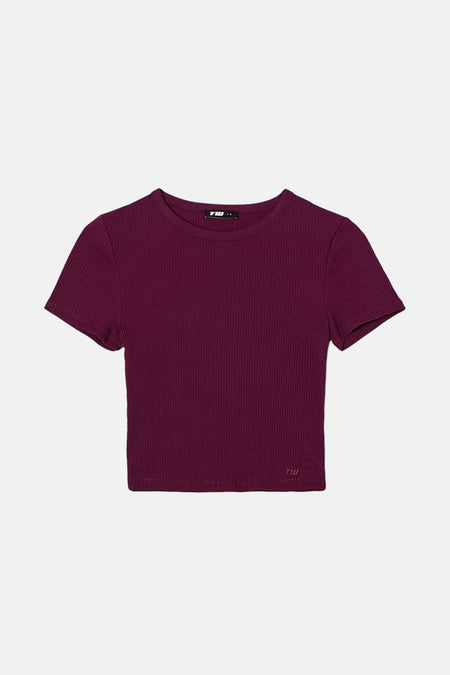 Top uni manche courte Mauve - TALLY WEIJL