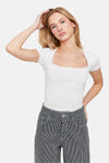Top uni manche courte Blanc - TALLY WEIJL