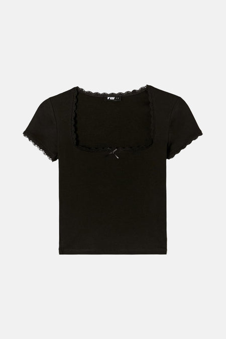 Top uni manche courte Noir - TALLY WEIJL