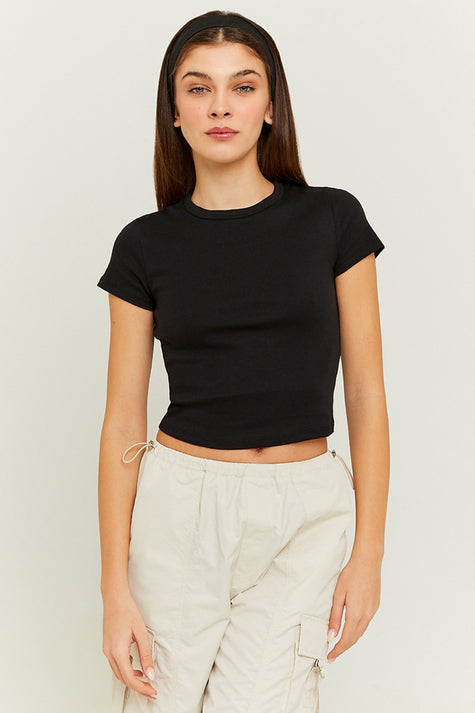 Top uni manche courte Noir - TALLY WEIJL