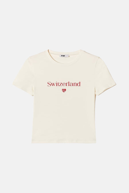 T-shirt (manches courtes) Écru - TALLY WEIJL