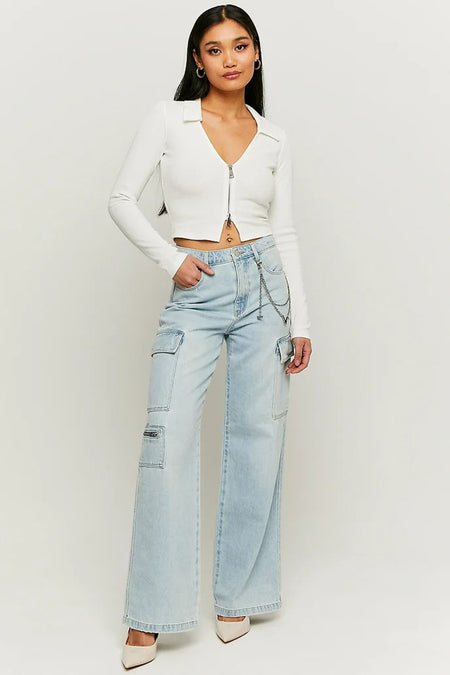 Top uni manche longue Blanc - TALLY WEIJL