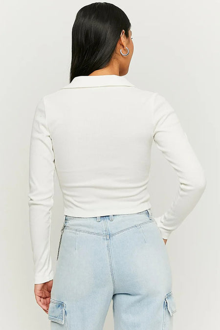Top uni manche longue Blanc - TALLY WEIJL