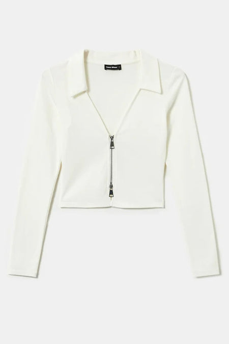 Top uni manche longue Blanc - TALLY WEIJL