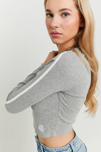 T-shirt à manches longues - gris