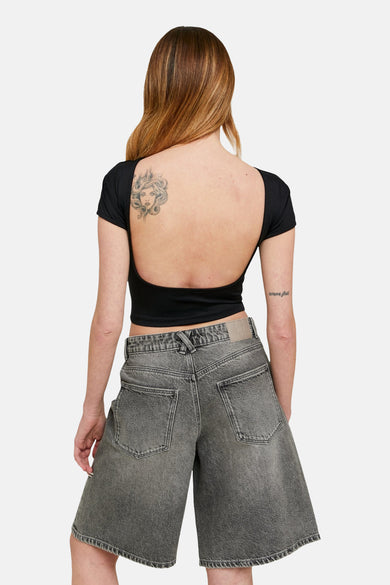 Top uni manche courte Noir - TALLY WEIJL