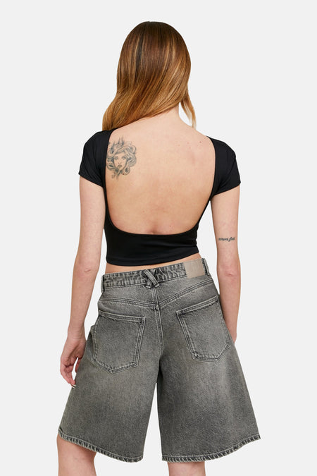 Top uni manche courte Noir - TALLY WEIJL