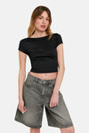 Top uni manche courte Noir - TALLY WEIJL