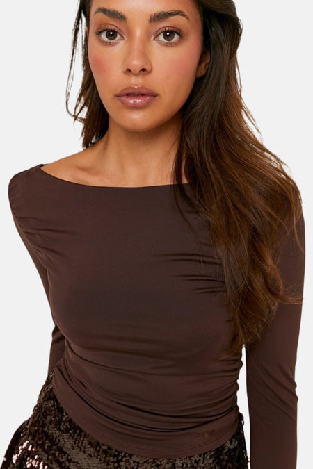 T-shirt à manches longues - brun