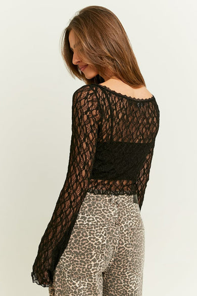 Blouse à manches longues - noir