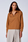 Blouse à manches longues - brun