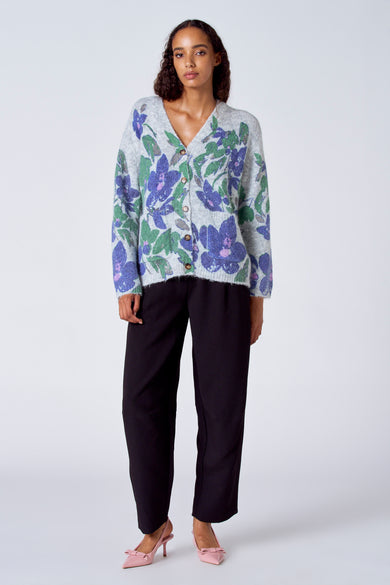 Pull col V Gris - SUNSET STUDIO