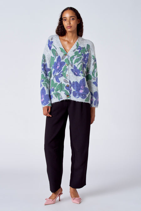 Pull col V Gris - SUNSET STUDIO