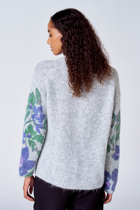 Pull col V Gris - SUNSET STUDIO