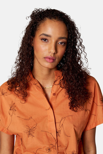 Blouse à manches courtes - orange - SUNSET STUDIO