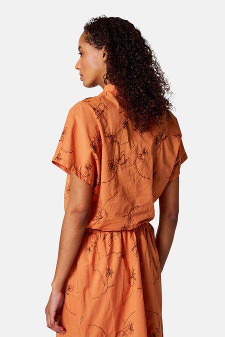 Blouse à manches courtes - orange