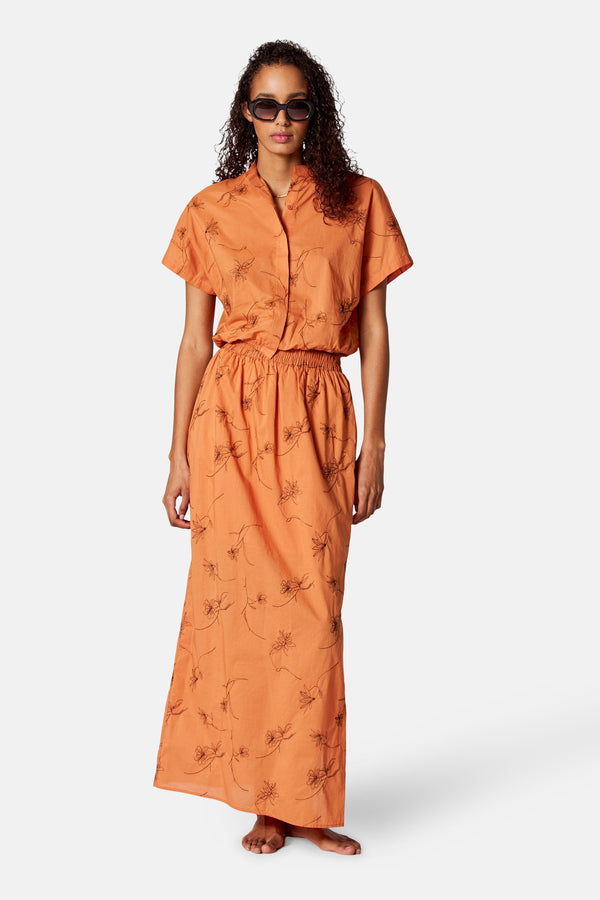 Jupe longue Orange - SUNSET STUDIO
