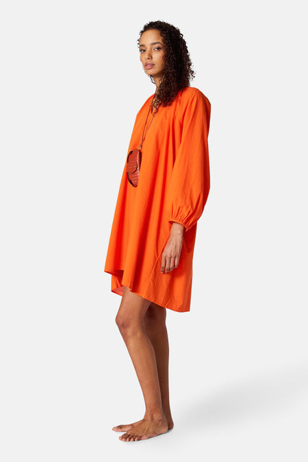 Robe à manches longues - orange