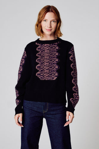 Pull à col rond - noir - Clouds of Fashion