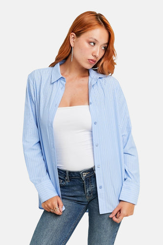 Chemise à manches longues - bleu