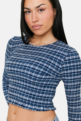 Blouse à manches longues - bleu