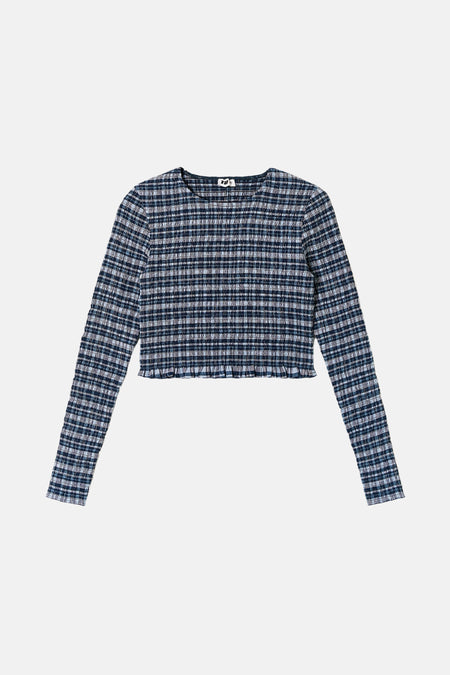 Blouse à manches longues - bleu