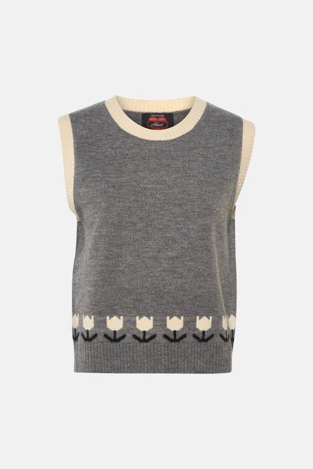Pull col O - gris