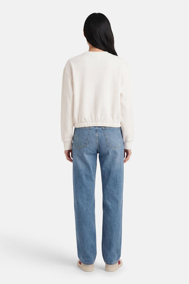 Pull blanc ADORE, à manches longues et ourlet élastique.