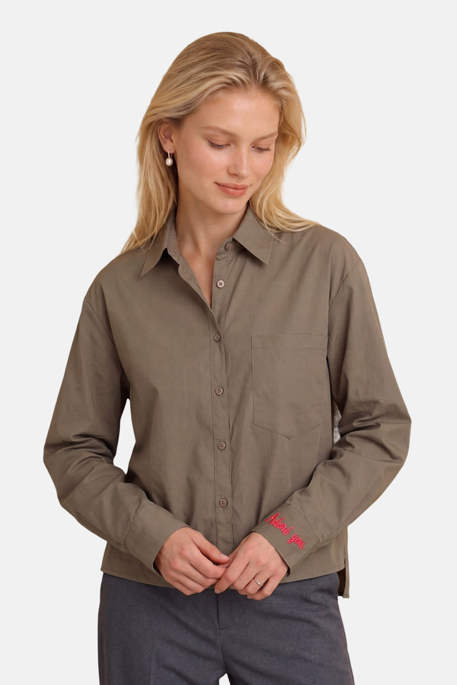 Chemise à manches longues - vert