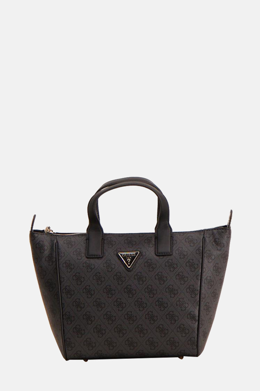 Zwarte Guess handtas met logo.