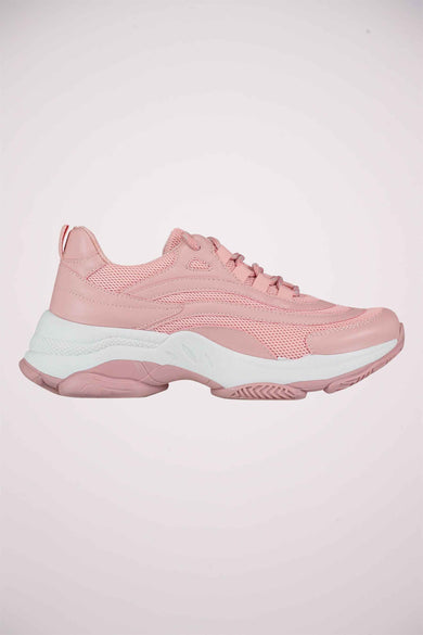 Sneakers roses de HAILYS, avec une semelle blanche et des accents roses.