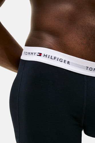 Boxer short bleu de TOMMY JEANS, avec une bande élastique blanche à logo.
