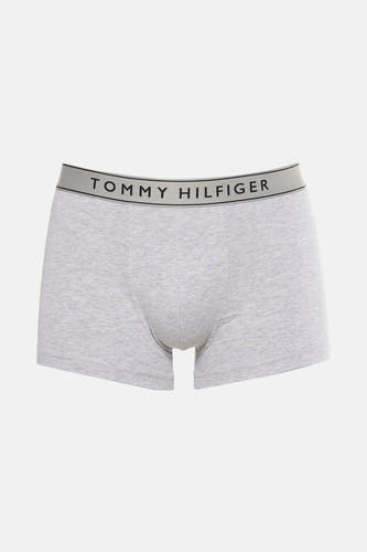 Boxer short gris de TOMMY JEANS avec une ceinture élastique dotée du logo de la marque.