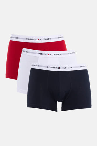 Boxer short rouge de TOMMY JEANS avec une ceinture blanche à logo.