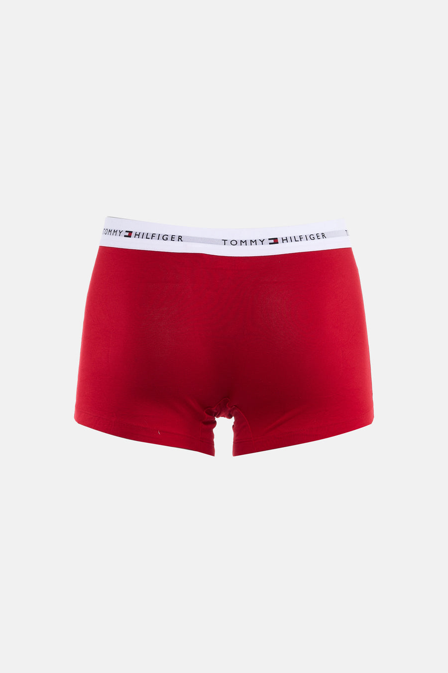 Rode boxershort van TOMMY JEANS met een witte tailleband met logo.