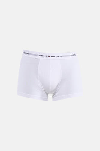 Boxer blanc TOMMY JEANS avec une ceinture élastique grise avec inscription du logo.
