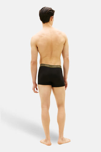 Boxer short noir de Tommy Jeans, vu de dos.