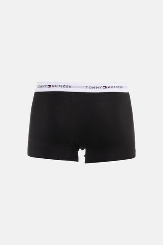 Zwarte boxershort van TOMMY JEANS, met een witte elastische band met logo.