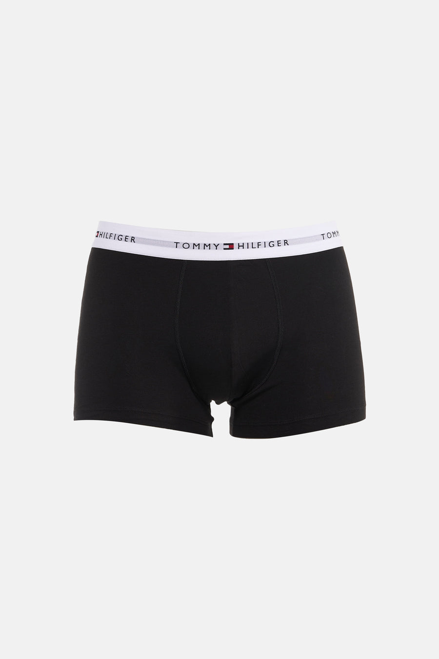 Boxer short noir de TOMMY JEANS avec une ceinture blanche à logo.